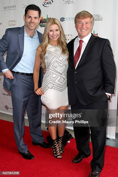 Host Leigh Steinberg and guests attend the 28th Annual Leigh Steinberg Super Bowl Party at Arizona Science Center on January 31, 2015 in Phoenix,...