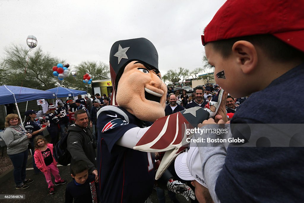 Patriots Fans Rally In Phoenix