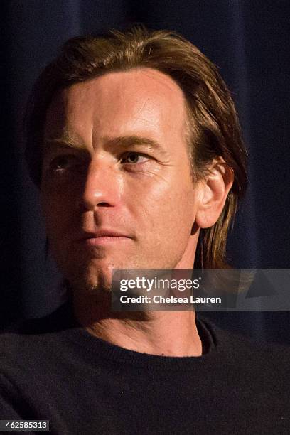 Actor Ewan McGregor speaks at the "August: Osage County" SAG Awards special screening at Harmony Gold Theatre on January 13, 2014 in Los Angeles,...