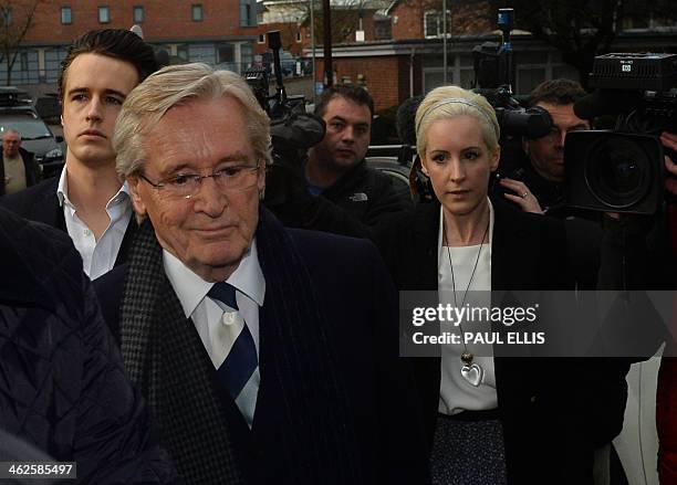 British actor William Roache , who plays Ken Barlow in television drama Coronation Street arrives at Preston Crown Court on January 14 in Preston,...