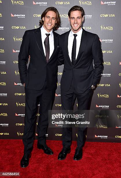 Models Jordan Stenmark and Zac Stenmark attend the 2015 G'Day USA Gala featuring the AACTA International Awards presented by Qantas at Hollywood...