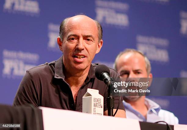 Producers Jon Kilik of 'Foxcatcher' and Jeremy Dawson of 'The Grand Budapest Hotel' speak at the Producers Panel at the Lobero, at the 30th Santa...