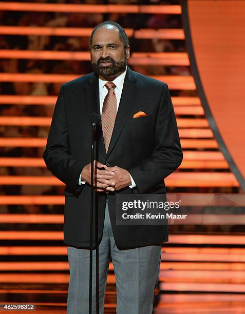 Retired NFL player Franco Harris speaks onstage during 4th Annual NFL Honors at Phoenix Convention Center on January 31, 2015 in Phoenix, Arizona.