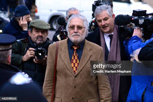 Radio presenter Dave Lee Travis arrives at Southwark Crown Court on January 14, 2014 in London, England. Dave Lee Travis, whose real name is David...