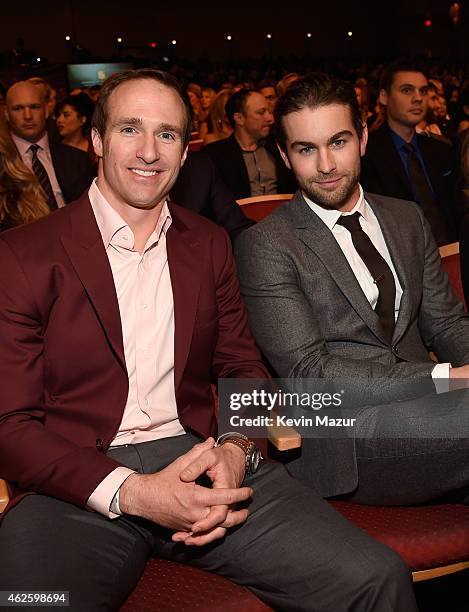 Player Drew Brees and actor Chace Crawford attend the 4th Annual NFL Honors at Phoenix Convention Center on January 31, 2015 in Phoenix, Arizona.