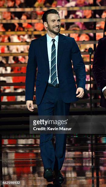Actor Chris Evans speaks onstage during the 4th Annual NFL Honors at Phoenix Convention Center on January 31, 2015 in Phoenix, Arizona.
