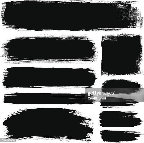 brush strokes - grunge texture vector stock illustrations