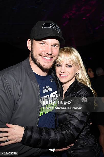 Actors Chris Pratt and Anna Faris attend the Maxim Party with Johnnie Walker, Timex, Dodge, Hugo Boss, Dos Equis, Buffalo Jeans, Tabasco and popchips...