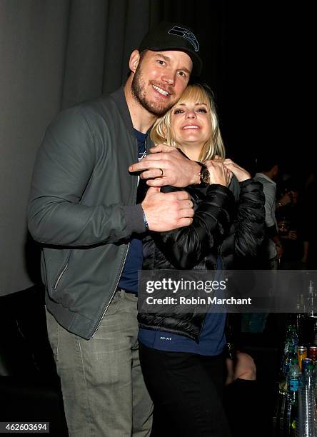 Actor Chris Pratt and actress Anna Faris celebrate bold moments with Tabasco at the MAXIM Party on January 31, 2015 in Phoenix, Arizona.