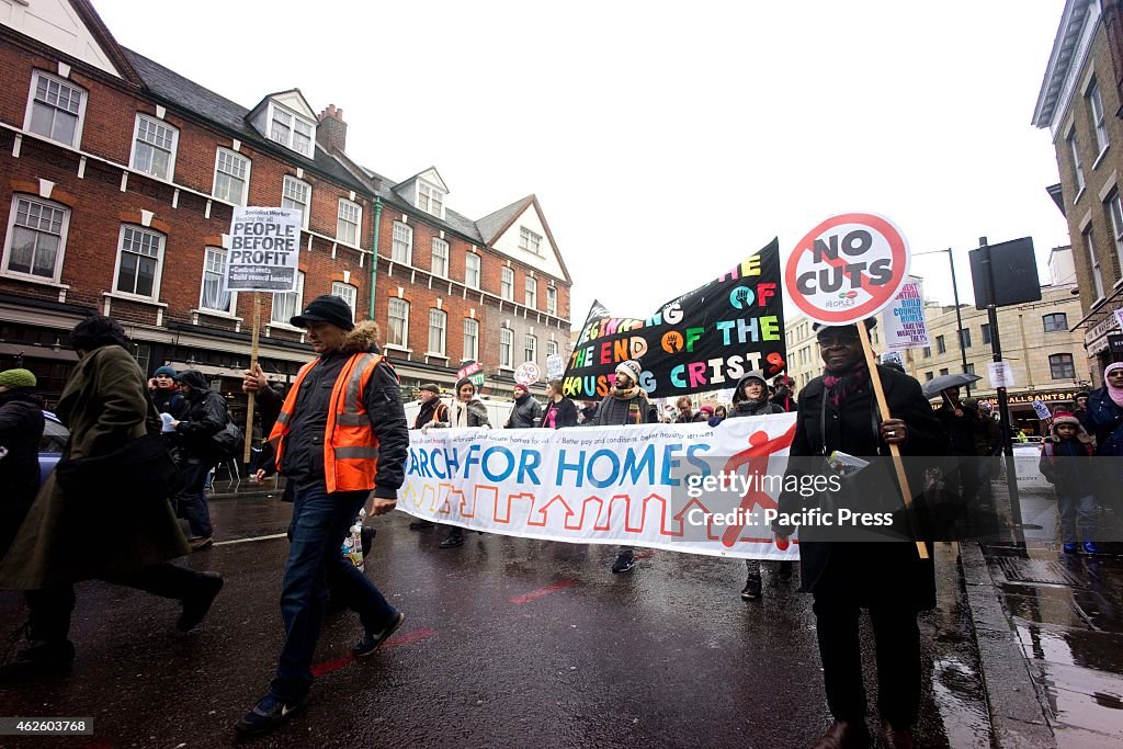 Londoners took to the street to march and rally for the "...