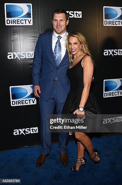 Dallas Cowboys tight end Jason Witten and Michelle Witten attend DirecTV Super Saturday Night hosted by Mark Cuban's AXS TV and Pro Football Hall of...