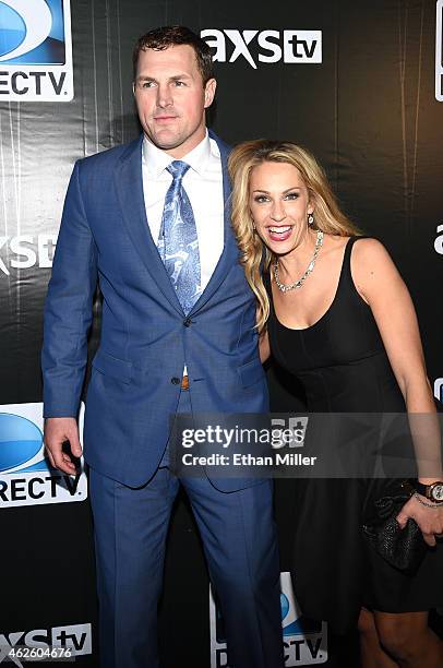 Dallas Cowboys tight end Jason Witten and Michelle Witten attend DirecTV Super Saturday Night hosted by Mark Cuban's AXS TV and Pro Football Hall of...