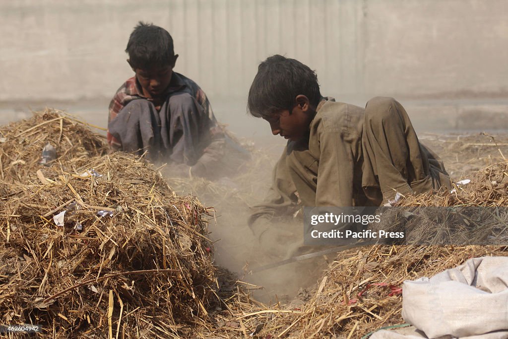 Pakistani poor children takes a part of International Street...