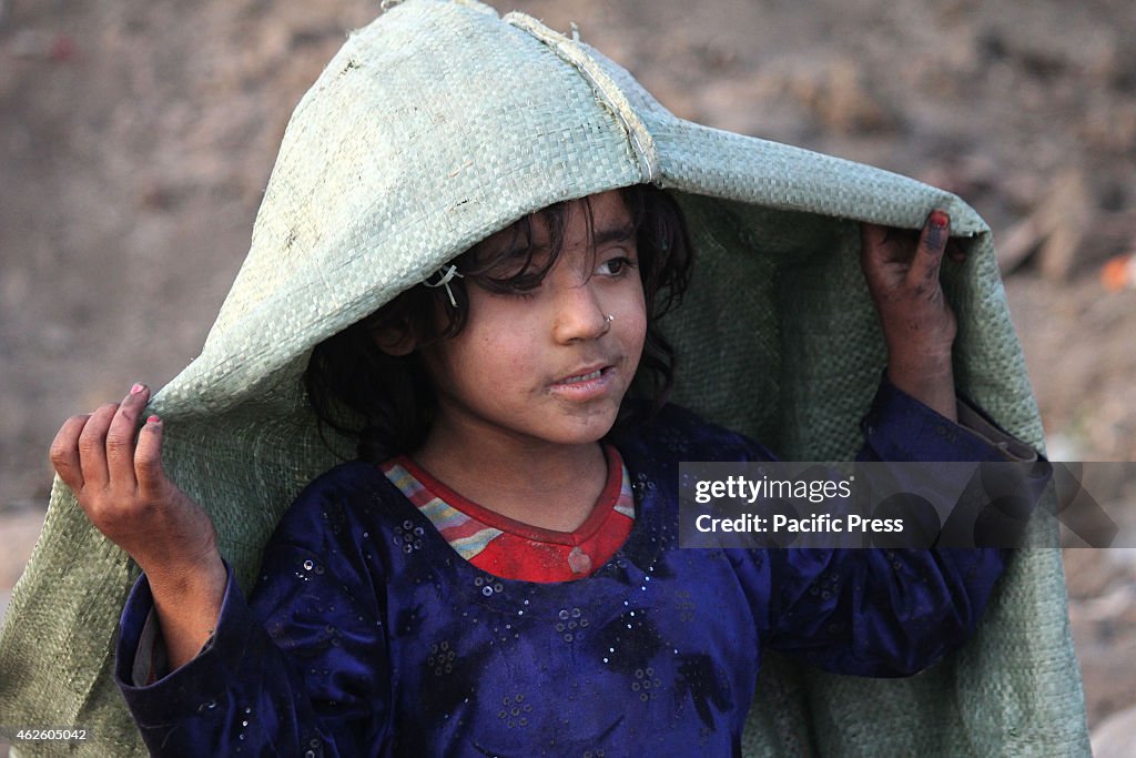 Pakistani poor children takes a part of International Street...