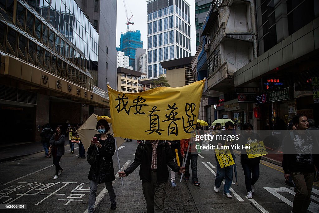 Pro Democracy Supporters Stage A Rally In Hong Kong