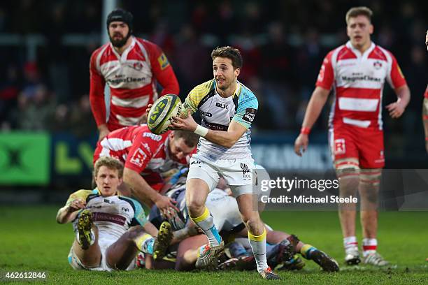 Martin Roberts of Ospreys during the LV=Cup match between Gloucester Rugby and Ospreys at Kingsholm Stadium on January 31, 2015 in Gloucester,...