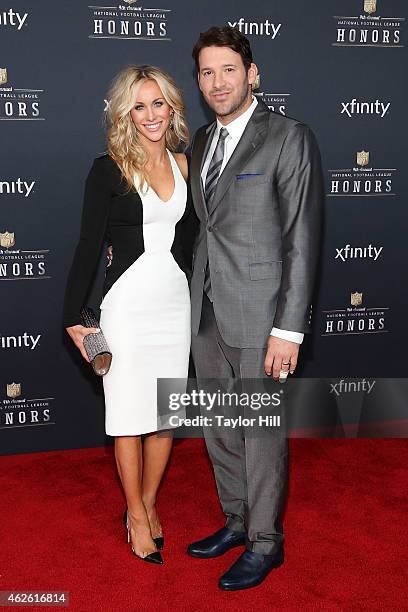 Candice Crawford and Dallas Cowboys quarterback Tony Romo attend the 2015 NFL Honors at Phoenix Convention Center on January 31, 2015 in Phoenix,...
