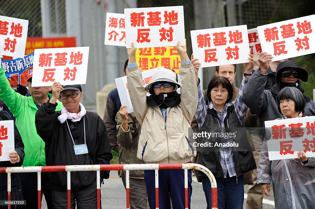 Protest against the new US Marines Base in Okinawa