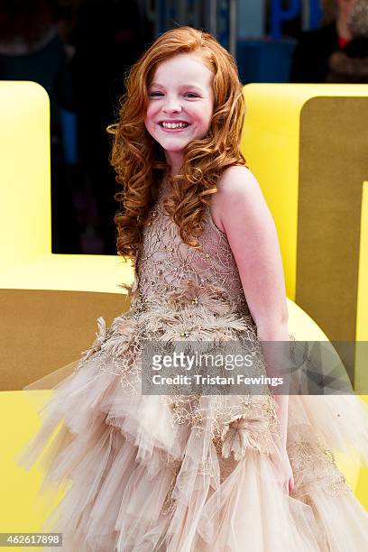 Harley Bird attends the premiere of 'Peppa Pig: The Golden Boots' at Odeon Leicester Square on February 1, 2015 in London, England.
