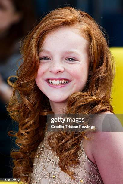 Harley Bird attends the premiere of 'Peppa Pig: The Golden Boots' at Odeon Leicester Square on February 1, 2015 in London, England.