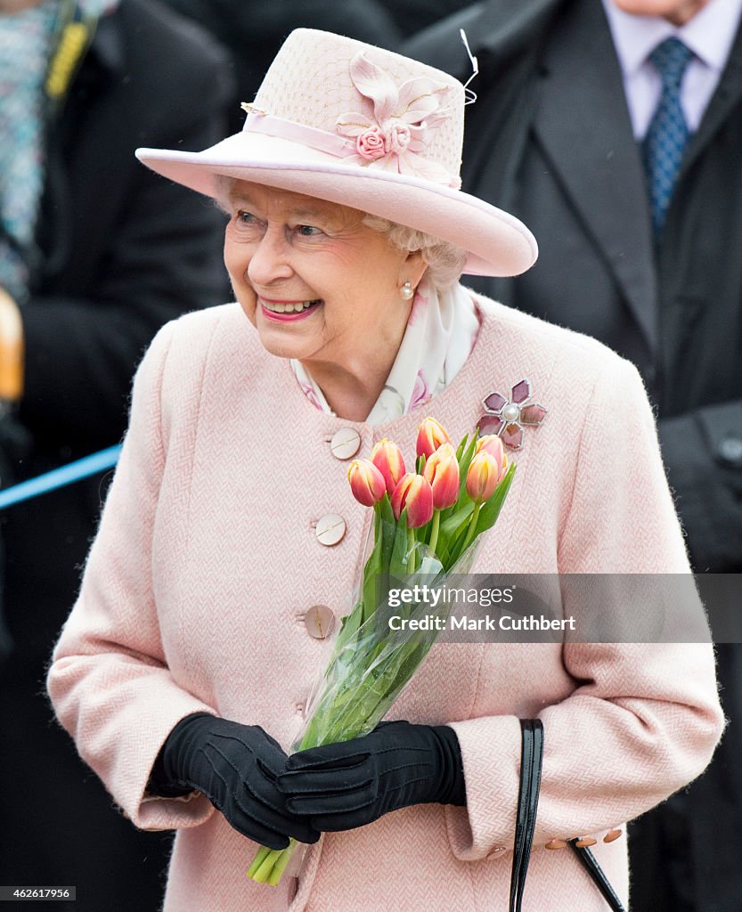 The Queen & Duke Of Edinburgh Attend Sunday Service At West Newton