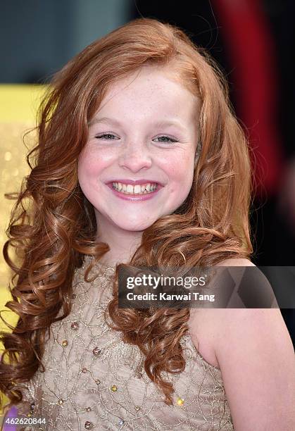 Harley Bird attends the UK premiere of "Peppa Pig: The Golden Boots" at Odeon Leicester Square on February 1, 2015 in London, England.