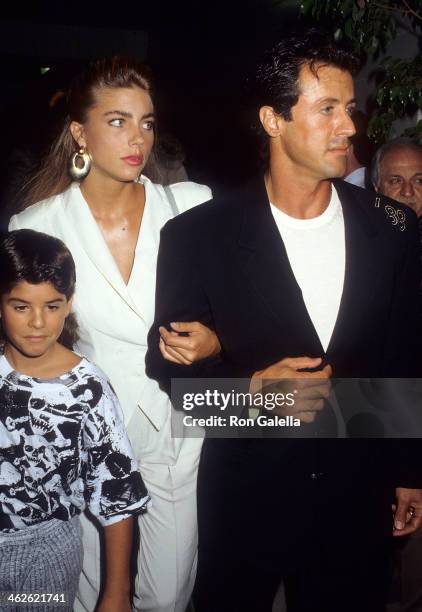 Actor Sylvester Stallone, date Jennifer Flavin and his son Sage Stallone attend Mike O'Hara's Power Polo and Cocktail Reception to Benefit Vital...