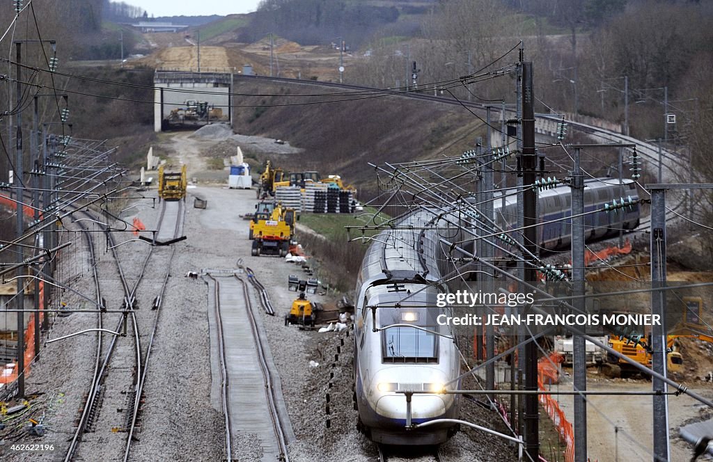 FRANCE-TRANSPORT-RAIL-LGV-CONSTRUCTION