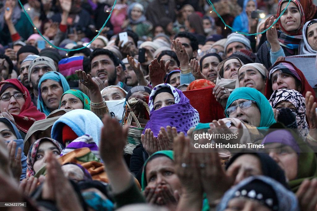 Kashmiri Muslims Visit The Shrine Of Sheikh Syed Abdul Qadir Jeelani In Srinagar