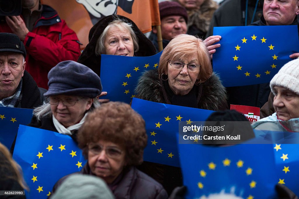 Demonstrators Protest Against Orban Government