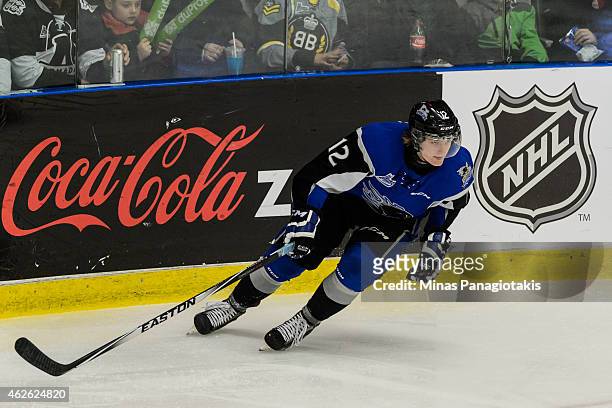 Adam Marsh of the Saint John Sea Dogs skates during the QMJHL game against the Blainville-Boisbriand Armada at the Centre Excellence Rousseau on...