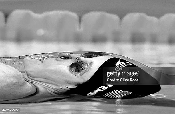 Missy Franklin of the USA competes during the Swimming Women's 100m Backstroke Semifinal 2 on day ten of the 15th FINA World Championships at Palau...