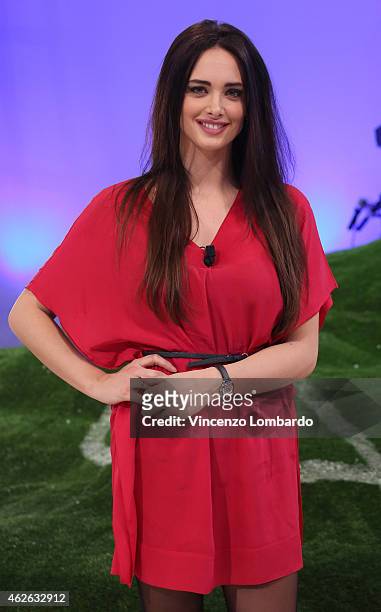 Clizia Fornasier attends the 'Quelli Che Il Calcio' TV Show on February 1, 2015 in Milan, Italy.