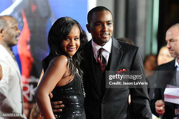 Bobbi Kristina Brown and Nick Gordon attend the premiere of 'Sparkle' at Grauman's Chinese Theatre on August 16, 2012 in Hollywood, California.