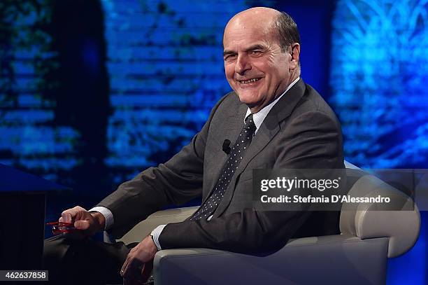 Pierluigi Bersani attends ''Che Tempo Che Fa' TV Show on February 1, 2015 in Milan, Italy.