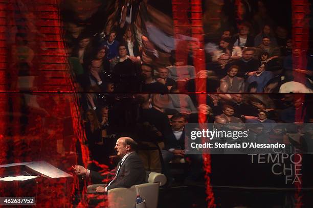 Pierluigi Bersani attends ''Che Tempo Che Fa' TV Show on February 1, 2015 in Milan, Italy.