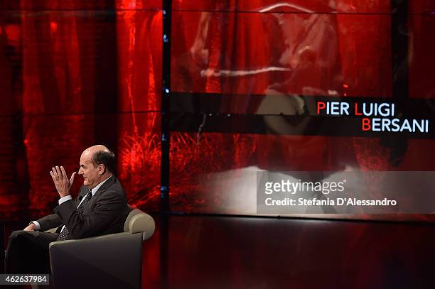 Pierluigi Bersani attends ''Che Tempo Che Fa' TV Show on February 1, 2015 in Milan, Italy.