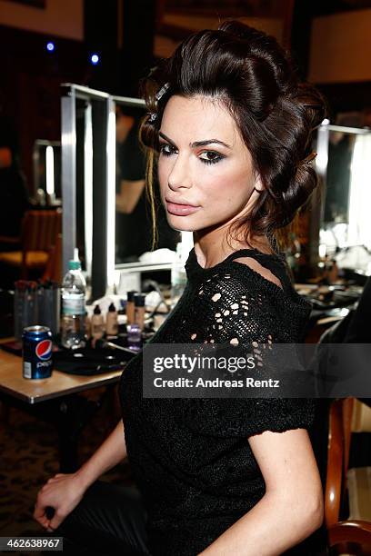 Joanna Tuczynska attends the Sava Nald show during the Mercedes-Benz Fashion Week Autumn/Winter 2014/15 at Hotel Adlon on January 14, 2014 in Berlin,...