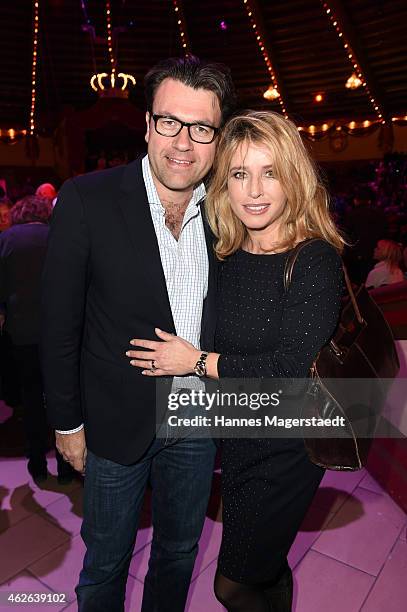 Cosima von Borsody and her husband Bernhard Hock attend the 'Wunderwelt der Manege' Circus Krone Premiere on February 1, 2015 in Munich, Germany.