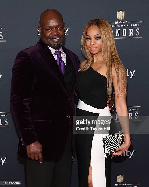 Former Dallas Cowboys running back Emmitt Smith and Patricia Southall attend the 2015 NFL Honors at Phoenix Convention Center on January 31, 2015 in...