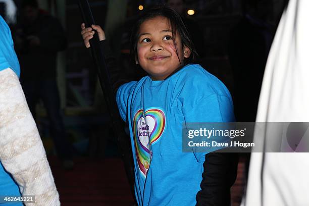 Children play in the adventure playground at a photocall at The Shadwell Community Project on January 14, 2014 in London, England.