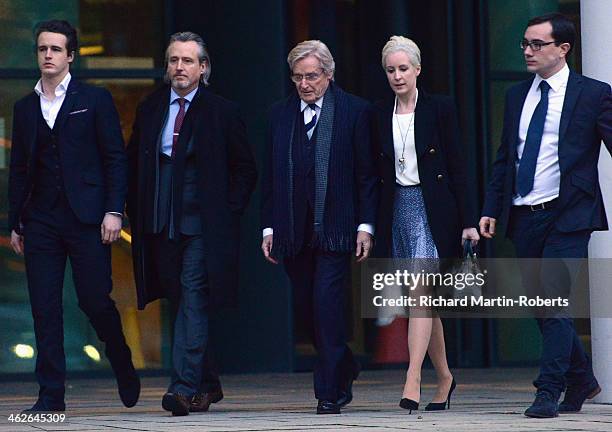 Actor William Roache departs court after facing charges of indecent assault at Preston Crown Court on January 14, 2014 in Preston, Lancashire. ....