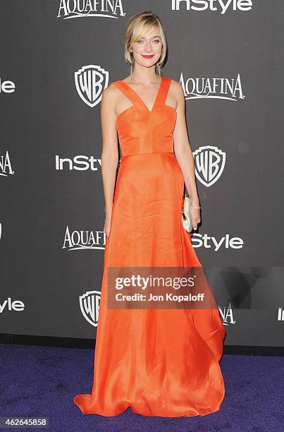 Actress Caitlin FitzGerald arrives at the 16th Annual Warner Bros. And InStyle Post-Golden Globe Party at The Beverly Hilton Hotel on January 11,...