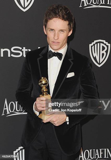Actor Eddie Redmayne Eddie Redmayne arrives at the 16th Annual Warner Bros. And InStyle Post-Golden Globe Party at The Beverly Hilton Hotel on...