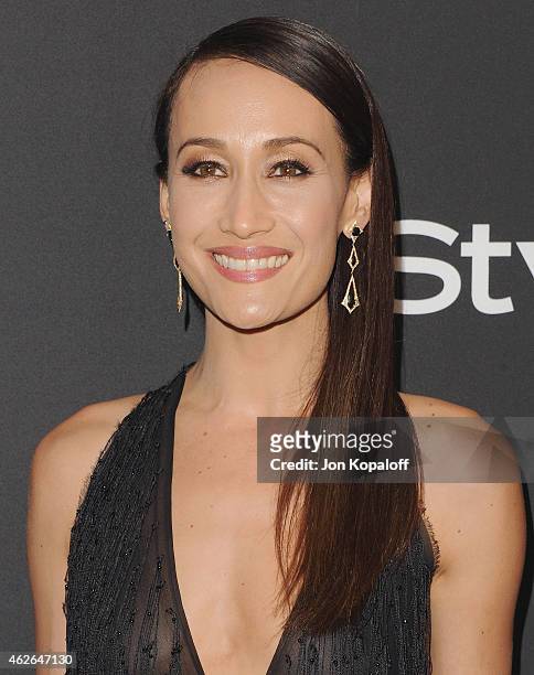 Actress Maggie Q arrives at the 16th Annual Warner Bros. And InStyle Post-Golden Globe Party at The Beverly Hilton Hotel on January 11, 2015 in...
