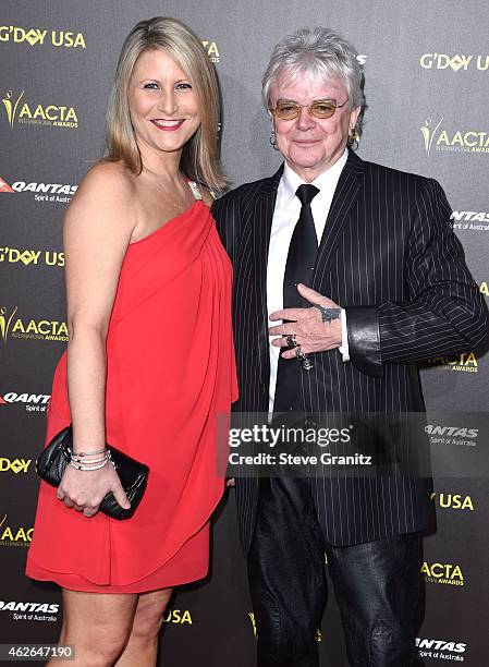 Musician Russell Hitchcock of the band Air Supply and Laurie Hitchcock arrives at the 2015 G'Day USA Gala Featuring The AACTA International Awards...