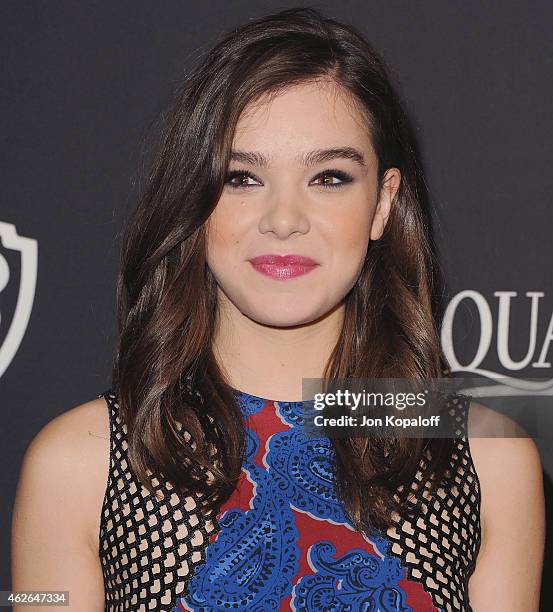 Actress Hailee Steinfeld arrives at the 16th Annual Warner Bros. And InStyle Post-Golden Globe Party at The Beverly Hilton Hotel on January 11, 2015...