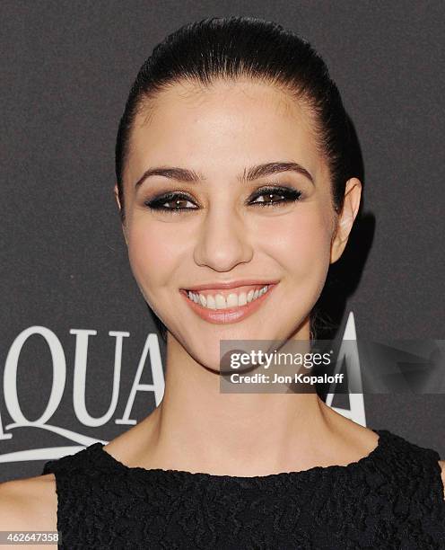 Actress Katie Findlay arrives at the 16th Annual Warner Bros. And InStyle Post-Golden Globe Party at The Beverly Hilton Hotel on January 11, 2015 in...