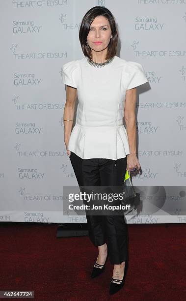 Actress Finola Hughes arrives at The Art Of Elysium 8th Annual Heaven Gala at Hangar 8 on January 10, 2015 in Santa Monica, California.
