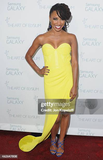 Actress Shanola Hampton arrives at The Art Of Elysium 8th Annual Heaven Gala at Hangar 8 on January 10, 2015 in Santa Monica, California.